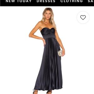 AMUR Belle Strapless Dress in Navy
